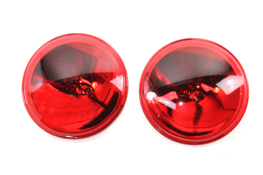 33-0116 - Red 4-1/2  12 Volt Sealed Beam Spotlamp Set