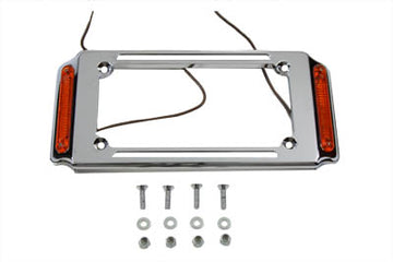 33-0323 - License Plate Frame Chrome with Side Lights