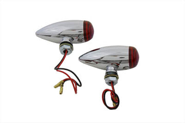 33-0475 - Mini LED Bullet Red Lens Marker Lamp Set