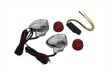 33-0674 - Clear Lens with Red LEDs Marker Lamp Set