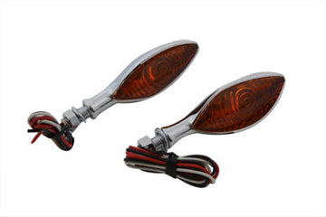 33-0692 - Chrome Eagle Eye Amber Marker Lamp Set