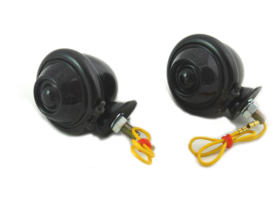 33-1127 - Black Turn Signal Set Bullet with Smoked Lens