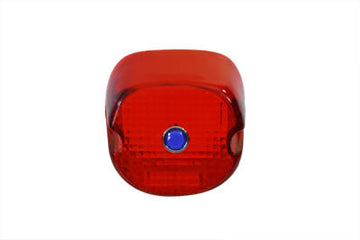 33-1153 - Tail Lamp Lens Laydown Style Red with Blue Dot