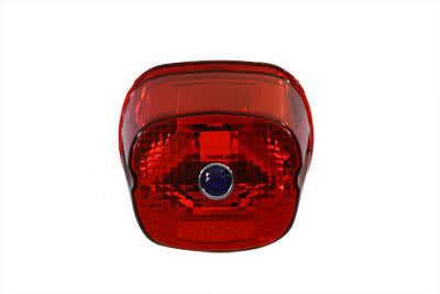 33-1166 - Tail Lamp Lens Laydown Style Red with Blue Dot