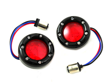 33-1339 - Black LED Turn Signal Bezel with Red Lens