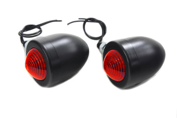 33-1410 - Black Bullet Marker Lamp Set with Red Lens