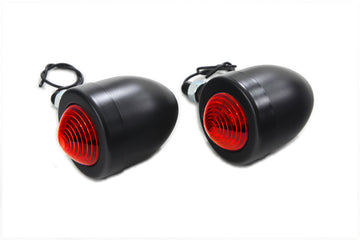 33-1411 - Black Marker Lamp Set with Red Lens Single Stem