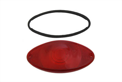 33-1966 - Tail Lamp Lens Cateye Style Red Chrome