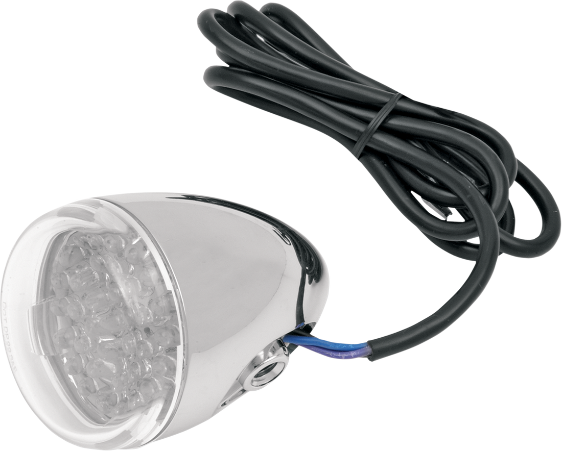 2020-0353 - CHRIS PRODUCTS Turn Signal - Red LED - Chrome/Clear 8887C-LED-R