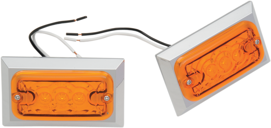 2040-1064 - CHRIS PRODUCTS Marker Lights - Dual Filament - Amber 0814A-LED-2