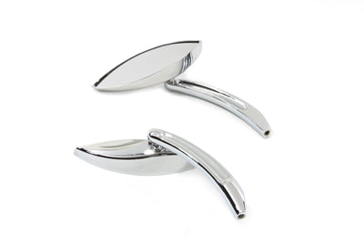 34-0369 - Snake Eye Mirror Set with Billet Curved Stems