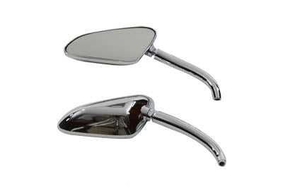 34-0397 - Racer Mirror Set with Round Stems Chrome