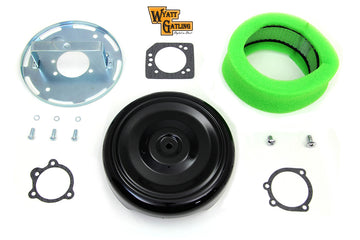 34-0407 - Wyatt Gatling 8  Round Air Cleaner Kit with Black Cover