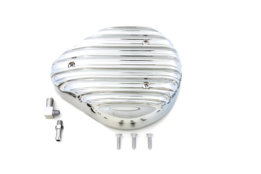 34-0530 - Chrome Finned Tear Drop Air Cleaner