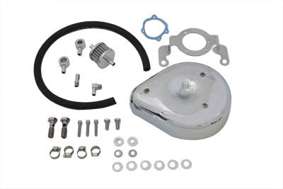 34-0657 - Tear Drop Air Cleaner Kit Smooth Chrome