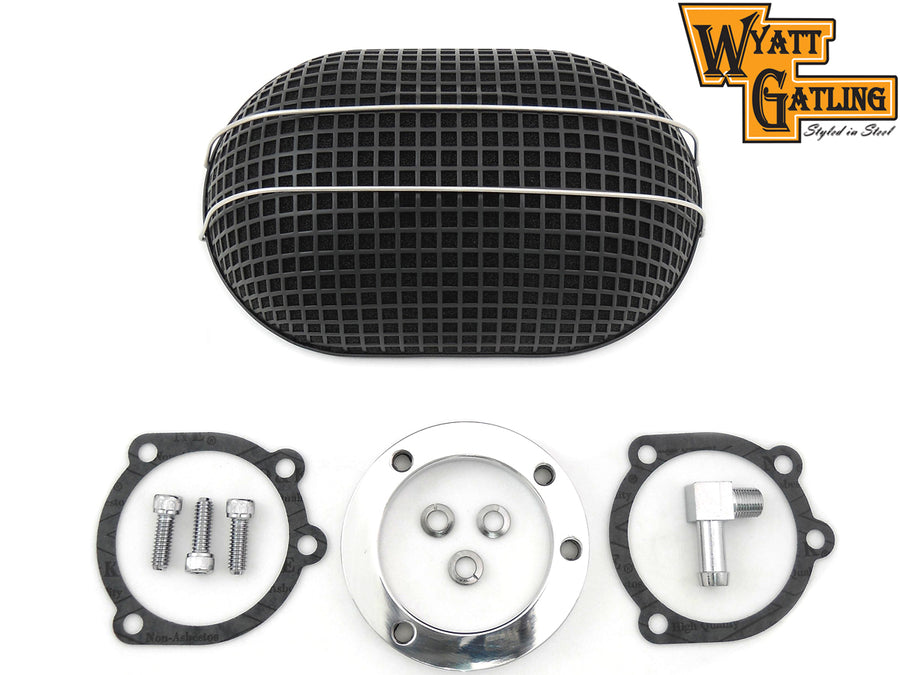 34-0764 - Wyatt Gatling Black Oval Mesh Air Cleaner