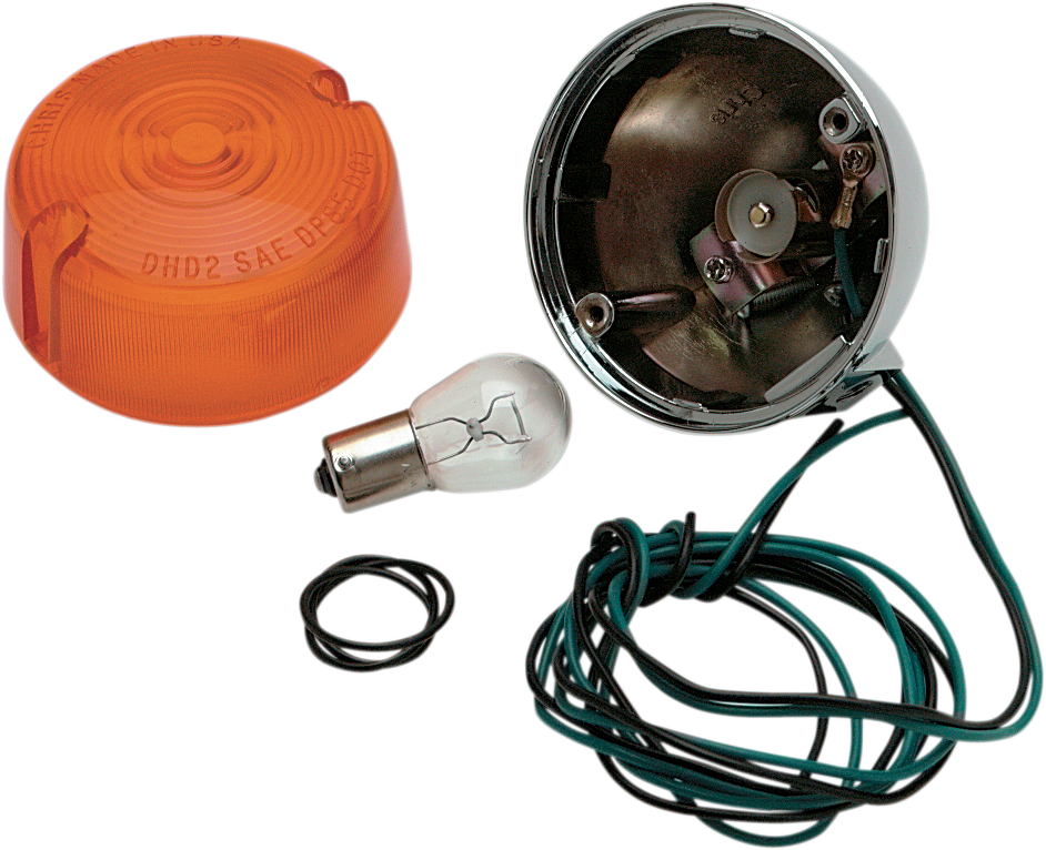 8407A - CHRIS PRODUCTS Rear Turn Signal Assembly - Amber - Single Filament 8407A