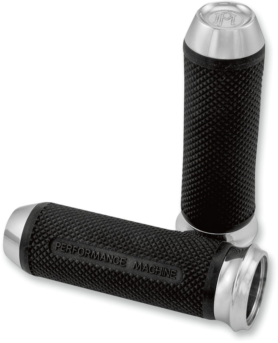 0630-0952 - PERFORMANCE MACHINE (PM) Grips - Elite - Cable - Chrome 0063-2027CH