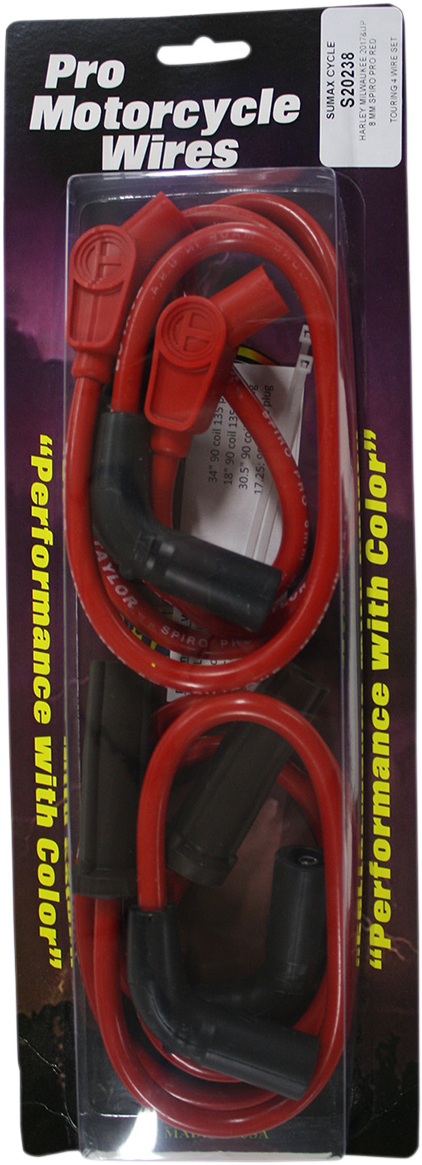 2104-0308 - SUMAX Spark Plug Wires - Red - FL 20238