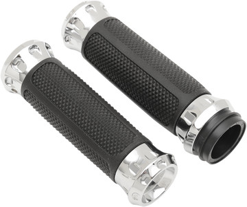 0630-1668 - PERFORMANCE MACHINE (PM) Grips - Overdrive - TBW - Chrome 0063-2082-CH