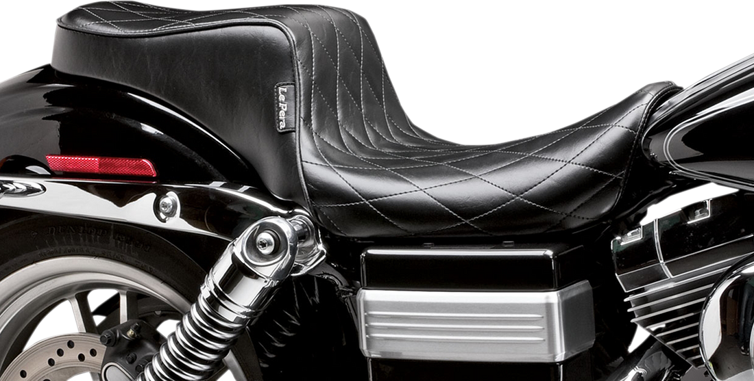 0803-0537 - LE PERA Cherokee Seat - Diamond Pleated - Black - FXDWG '96-'03 LN-023DM