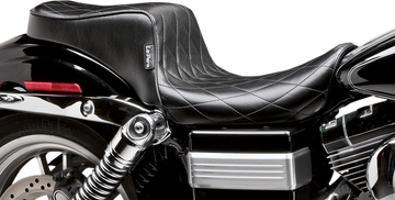 0803-0537 - LE PERA Cherokee Seat - Diamond Pleated - Black - FXDWG '96-'03 LN-023DM