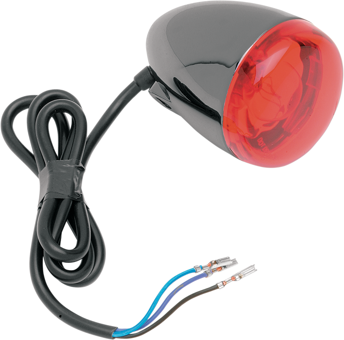 8510R - CHRIS PRODUCTS Turn Signal - Black Nickel/Red 8500R-BN