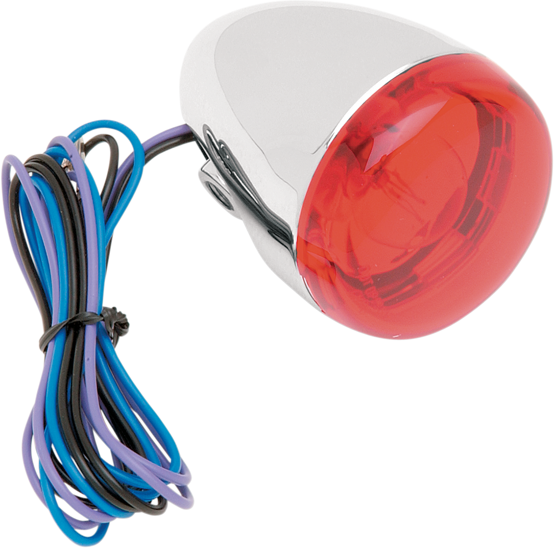 8887R - CHRIS PRODUCTS Turn Signal - Chrome/Red 8887R