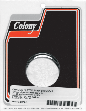 2401-0118 - COLONY Cap - Stem Bolt - Chrome 9977-1