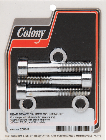 2401-0124 - COLONY Rear Caliper Bolt Kit - '00-'07 2081-3