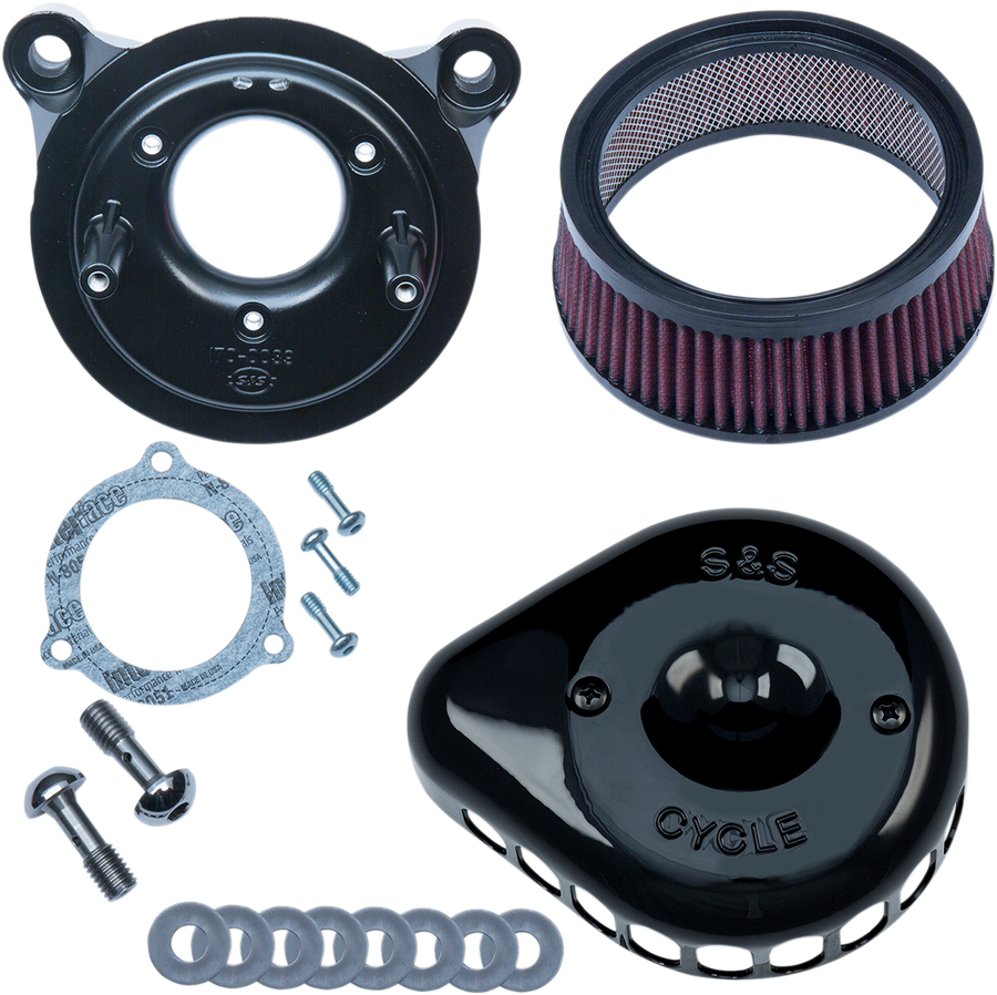 1010-2324 - S&S CYCLE Mounted Air Cleaner - Black - Throttle By Wire 170-0438