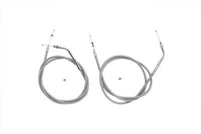 36-0115 - Stainless Steel Throttle and Idle Cable Set