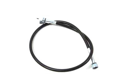 V-Twin 38.5" Black Speedometer Cable – Fits Harley Models With Front Wheel 12mm Nut – Replaces #67024-84A