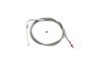 36-0650 - 45.375  Braided Stainless Steel Idle Cable