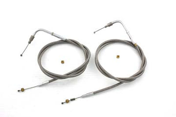 36-0831 - 42  Stainless Steel Throttle and Idle Cable Set