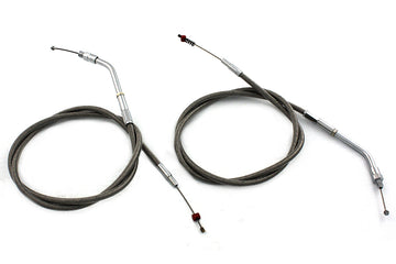 36-0832 - Stainless Steel Throttle and Idle Cable Set