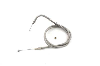 36-0901 - Braided Stainless Steel Throttle Cable with 33  Casing