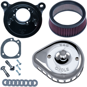 1010-2327 - S&S CYCLE Mounted Air Cleaner - Chrome - Twin Cam 170-0441