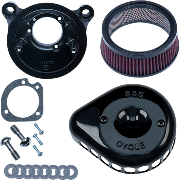 1010-2328 - S&S CYCLE Mounted Air Cleaner - Black - Twin Cam 170-0442