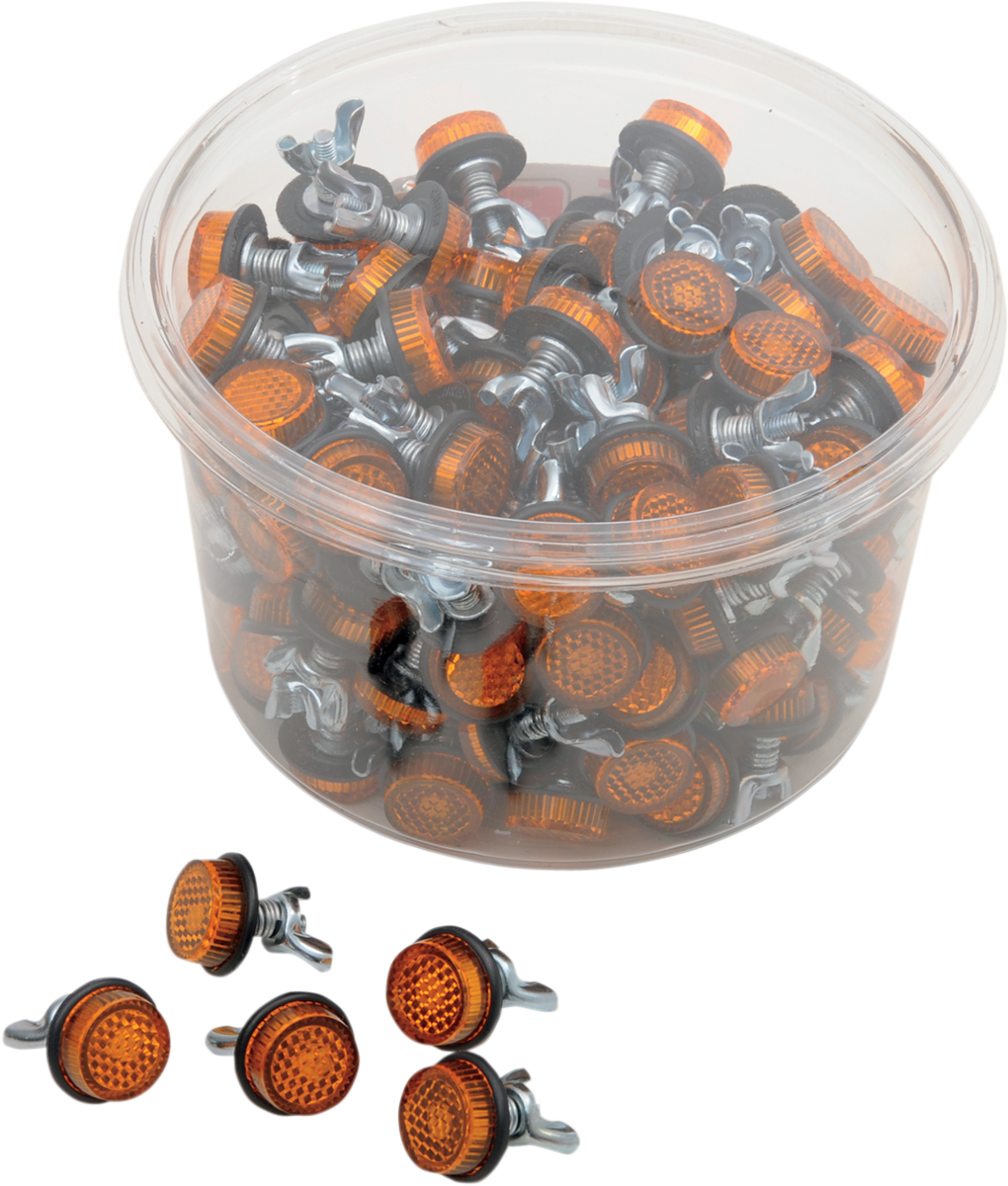 CH150A - CH150A - CHRIS PRODUCTS License Plate Reflectors - 150ct Tub - Amber CH150A