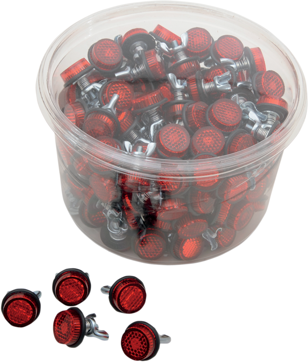 CH150R - CH150R - CHRIS PRODUCTS License Plate Reflectors - 150ct Tub - Red CH150R