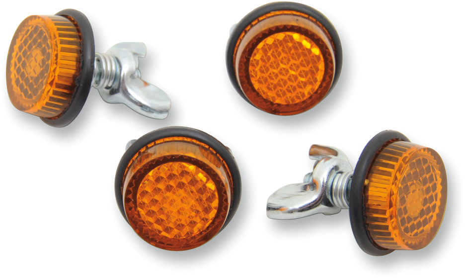 CH4A - CH4A - CHRIS PRODUCTS License Plate Reflectors - 4ct - Amber CH4A