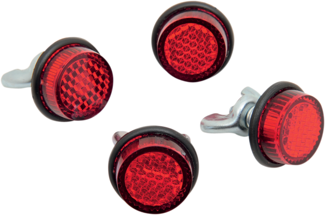 CH4R - CH4R - CHRIS PRODUCTS License Plate Reflectors - 4ct - Red CH4R