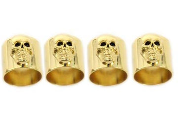 37-9079 - Skull Pushrod Cover Cup Set Gold