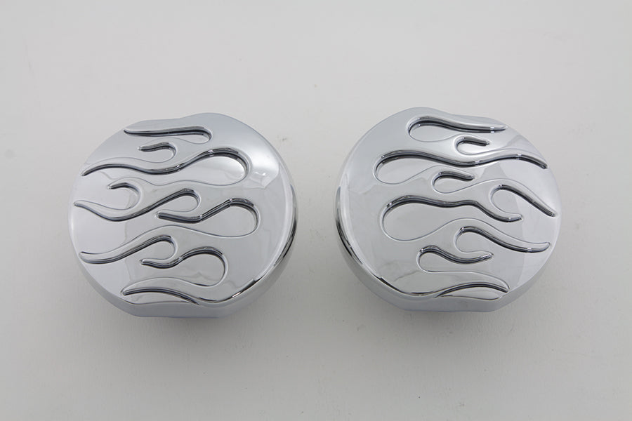 38-1343 - Chrome Flame Style Vented and Non-Vented Gas Cap Set