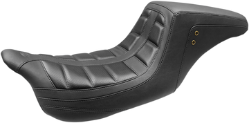 0801-1173 - MUSTANG Squareback One-Piece Seat - Tuck and Roll - Black w/ Black Stitching 75239