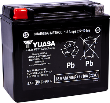 2113-0755 - YUASA AGM Battery - YTX20H YUAM72RBH