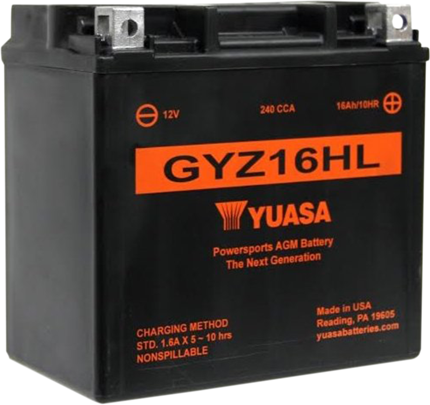 2113-0357 - YUASA AGM Battery - GYZ16HL YUAM716GHL