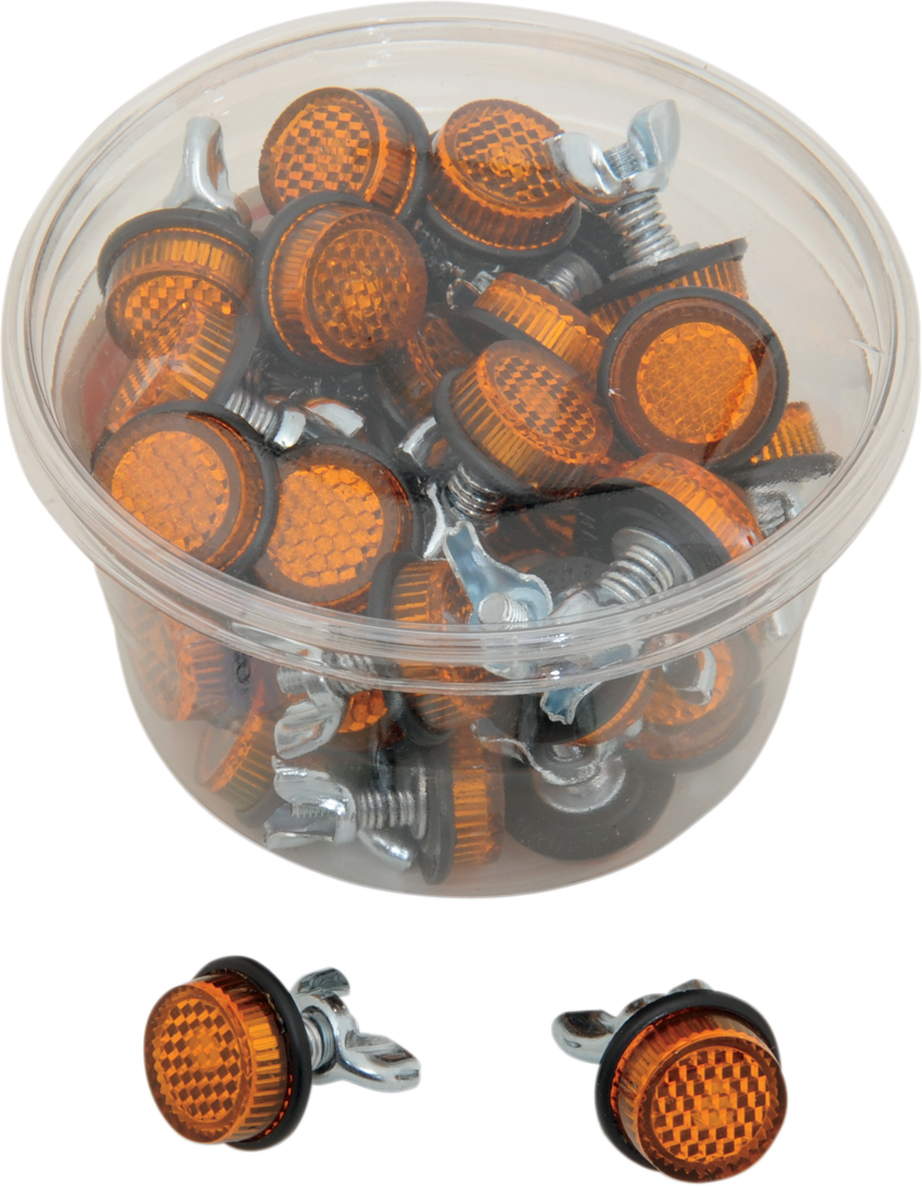 DS-272080 - CHRIS PRODUCTS License Plate Reflectors - 40ct Tub - Amber CH40A