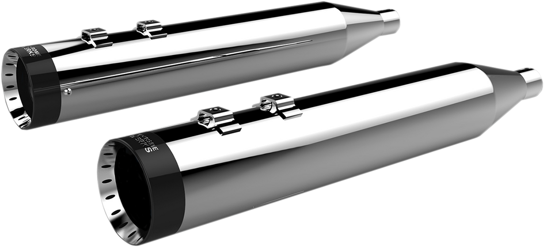 1801-1288 - KHROME WERKS Mufflers - Chrome with Turbine Tip 202795